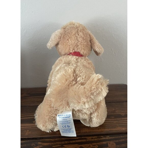 Build A Bear Tan Puppy Golden Retriever Red Collar non working sound box Plush - Picture 4 of 11